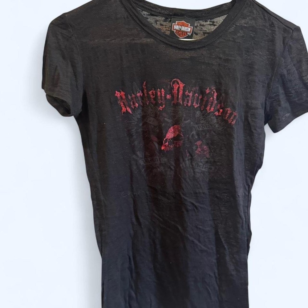 Harley Davidson black & red tee